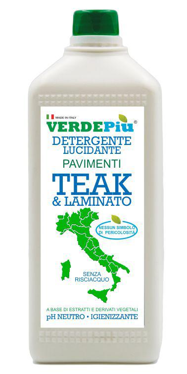 Verdepiù Detergente Lucidante Pavimenti Teak & Laminato 1 Kg